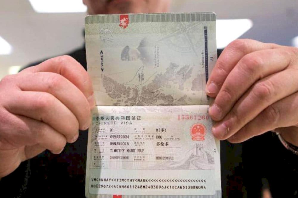 Hình ảnh visa Trung Quốc